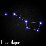 Ursa Major Constellation with Beautiful Bright Stars on the Back