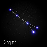 Sagitta Constellation with Beautiful Bright Stars on the Backgro