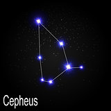 Cepheus Constellation with Beautiful Bright Stars on the Backgro