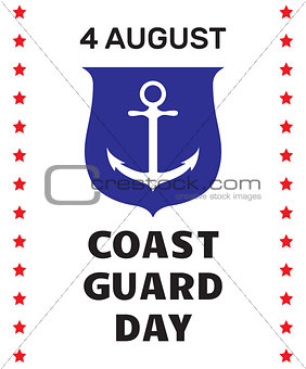 Coast guard day greeting card.