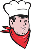 Chef Cook Baker Head Scarf Cartoon