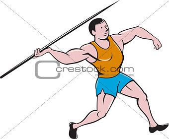 Javelin Throw Track and Field Cartoon