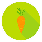 Carrot Vegetable Circle Icon