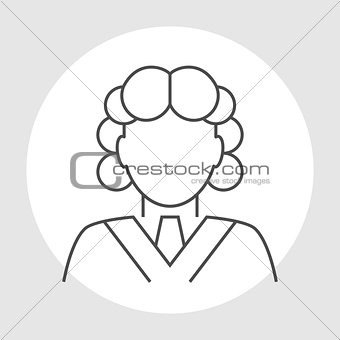Judge avatar line icon