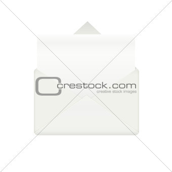 Envelope with sheet of paper