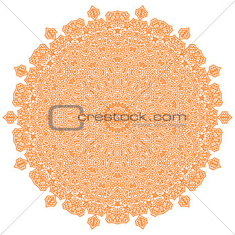 Orange Mandala Isolated