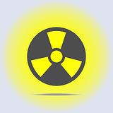 Radioactive icon in gray colors