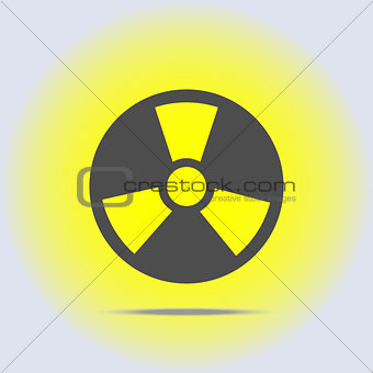 Radioactive icon in gray colors
