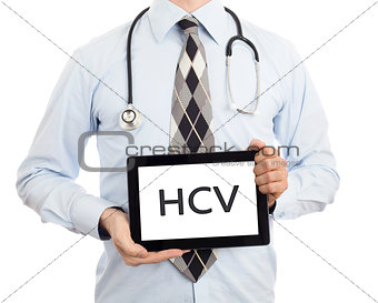 Doctor holding tablet - HCV