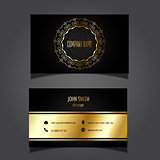 Gold and black business card 
