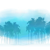 Watercolor palm trees 