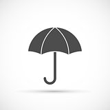 Umbrella icon on white