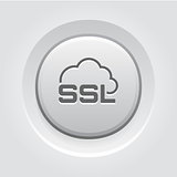 Cloud Security Icon. Flat Design.