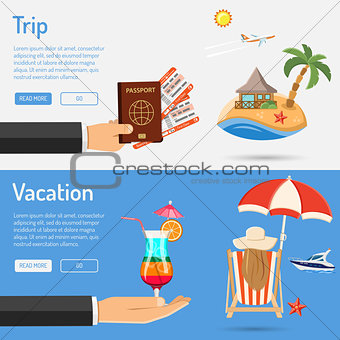 Vacation and Trip Banners