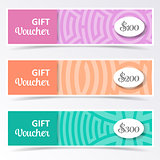 Colorful gift voucher templates