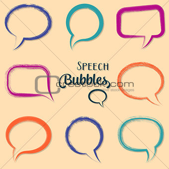 Colorful vector speech bubbles