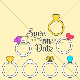 Vector save the date card