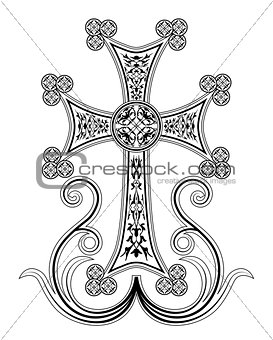 Traditional Armenian Apostolic Church cross clip art