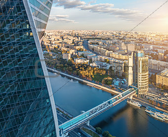 Aerial view of Moscow city