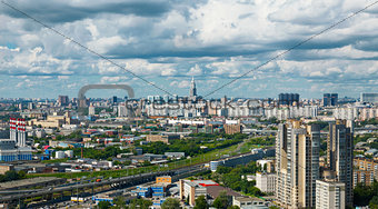 Panoramic view of Moscow city