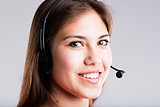 contact us says this beautiful call center girl