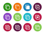 Copy Paste circle icons for Apps, Web Pages.
