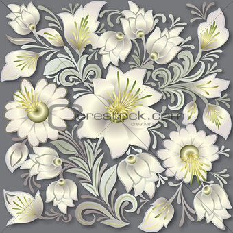 abstract vintage floral ornament