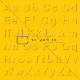 Alphabet pseudo 3d letters