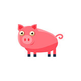Pig Simplified Cute Illustration