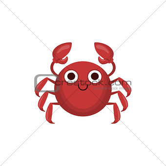 Crab Simple Cartoon Character