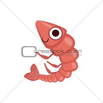 Shrimp Simple Cartoon Character