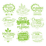 Organic Food Calligraphic Label Collection