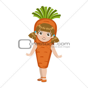 Girl Dressed As Carrot