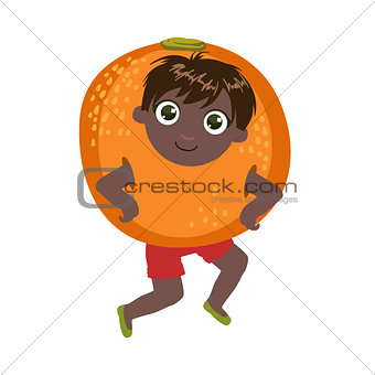 Boy Dressed As Orange