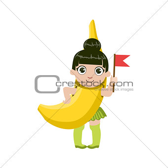 Girl Dressed As Banana