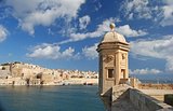 Vedette watchtower at the tip of the peninsula in Senglea, Malta.