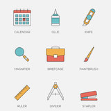 Office tools color line icons vol 3