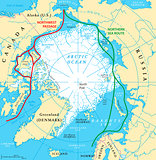 Arctic Ocean Sea Routes Map