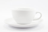 White coffee cup isolated on white background
