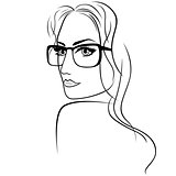Attractive woman in eyeglasses