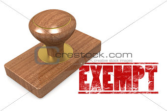 Exempt wooded seal stamp