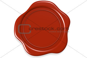 Wax seal isolated on white background