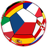Ball with flag of Czech in the center