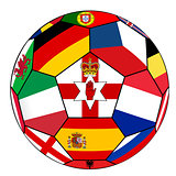 Ball with flag of  North Ireland in the center