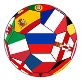 Ball with flag of Russia in the center - vector
