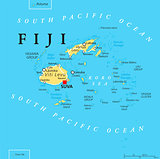 Fiji Political Map