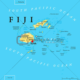 Fiji Political Map