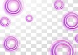 Blurred purple rings on transparent background