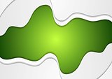 Bright green wavy corporate abstract background