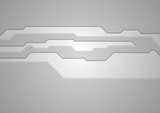 Abstract grey technology vector background